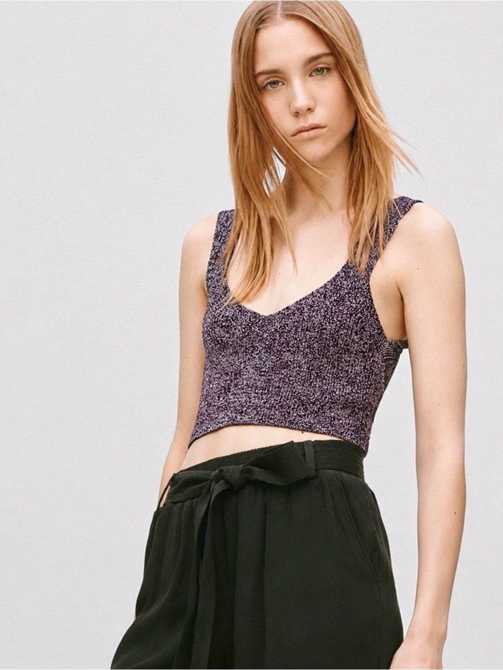 NWOT Aritzia Wilfred Mony Knit Crop Top